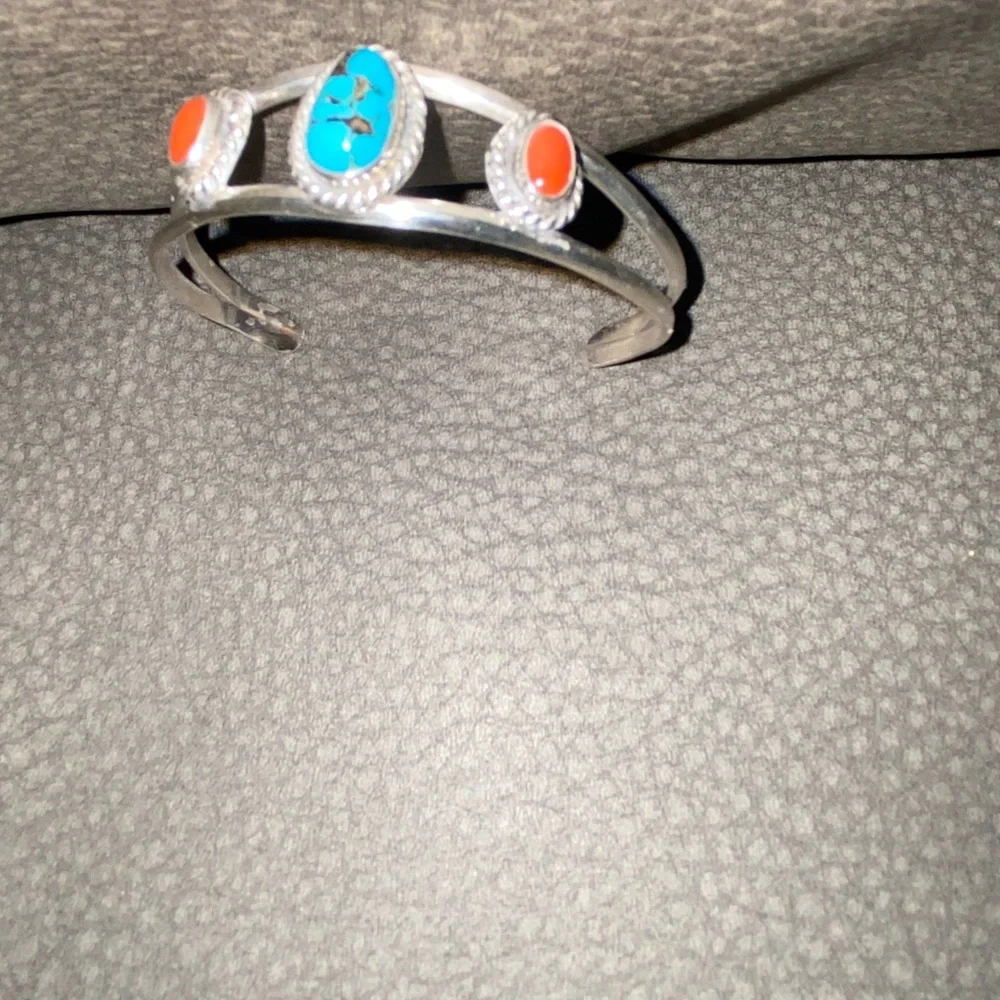 Silver and Turquoise Bracelet - Picture 3 of 3